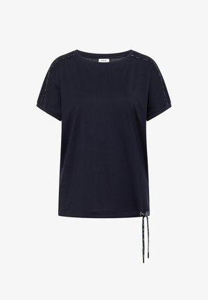 Cecil, T-SHIRT MIT BOAT NECK UND LEO-PIPING - T-shirts basic - urban dark blue