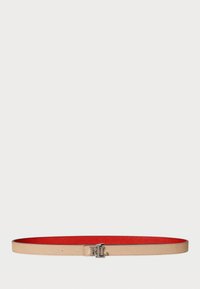 Logo Reversible Crosshatch Skinny Belt - Josta - bright vermillion/sand dune