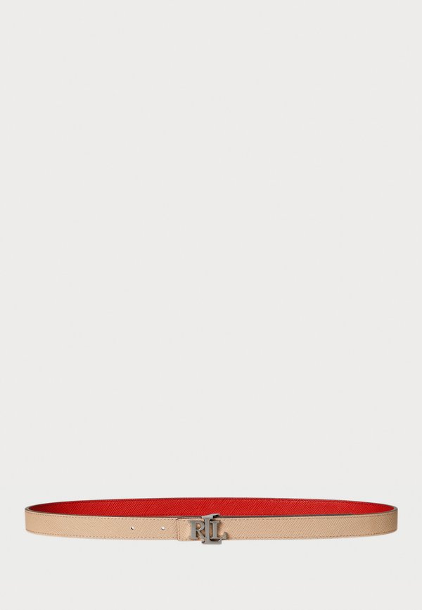 Logo Reversible Crosshatch Skinny Belt - Belt