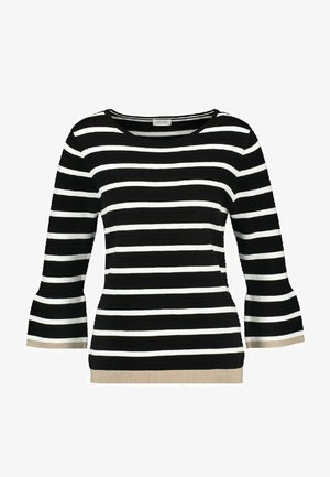 Jumper - schwarz/ecru/sand streifen