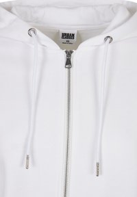 Urban Classics HOODY - Majica s kapuljačom i patentnim zatvaračem - white