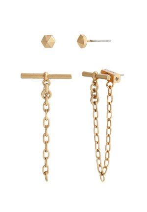 AllSaints TOGGLE BAR FRONT BACK - Earrings - gold coloured