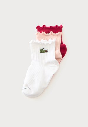 Lacoste, KIDS LETTUCE WELT ANKLE UNISEX 3 PACK - Chaussettes - multi-coloured