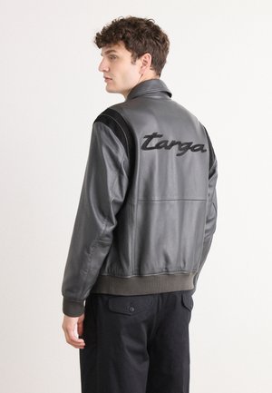 BOSS MEON - Veste en cuir - charcoal