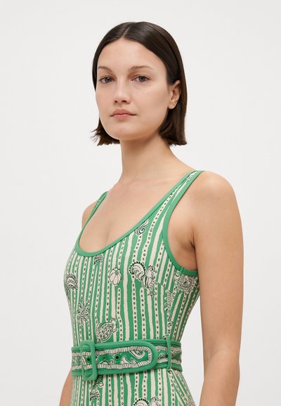 Alemais LULA BELTED ONE PIECE - Kopalke - green/white
