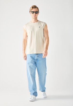 2 PACK - Basic T-shirt - true black/oatmeal
