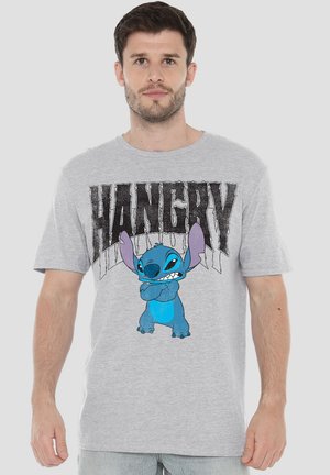 LILO STITCH HANGRY - Print T-shirt - mottled grey