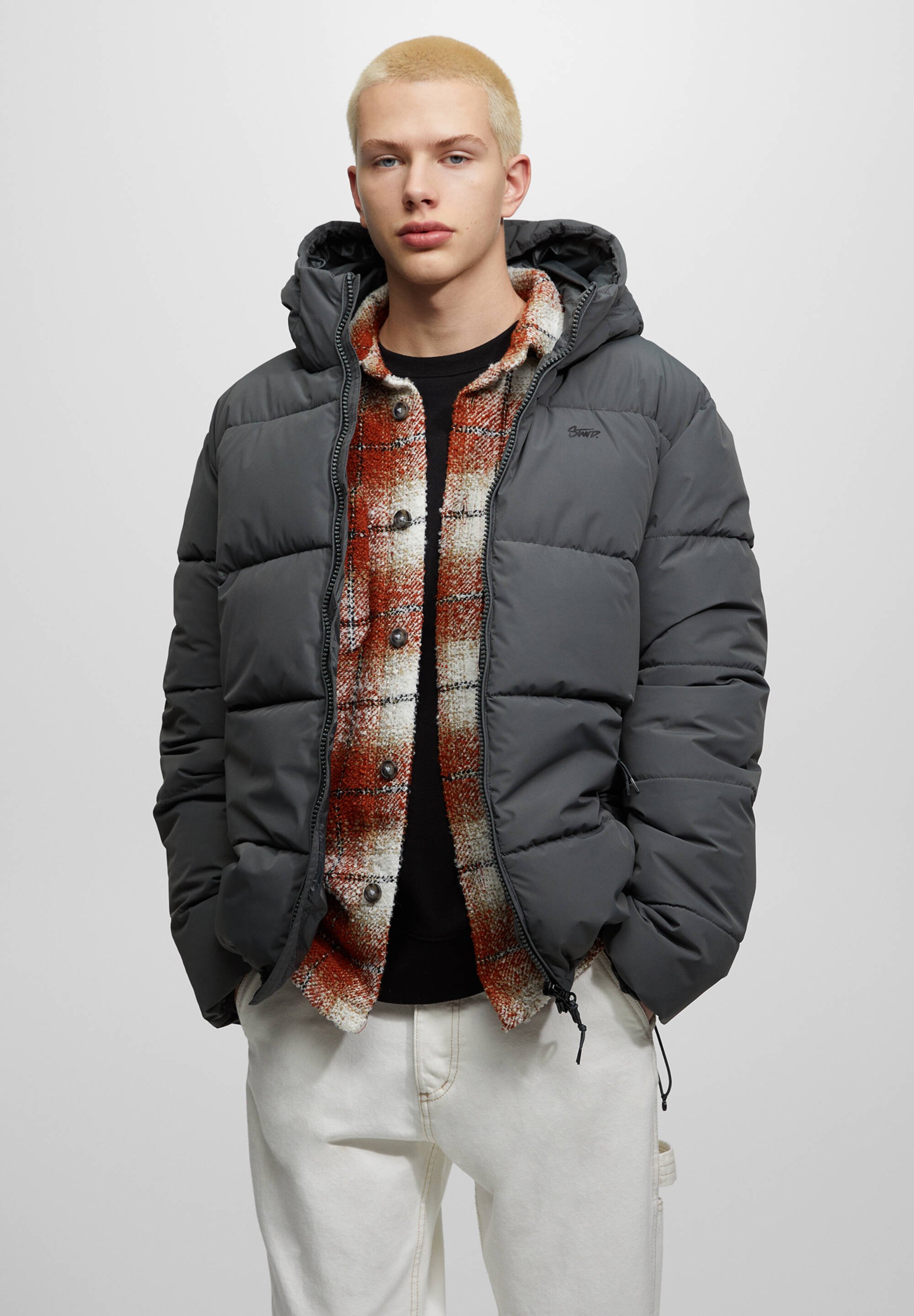 PULL\u0026BEAR BASIC - Winterjas - dark grey/donkergrijs - Zalando.nl
