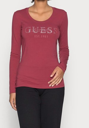 Langærmet T-shirt - bordeaux