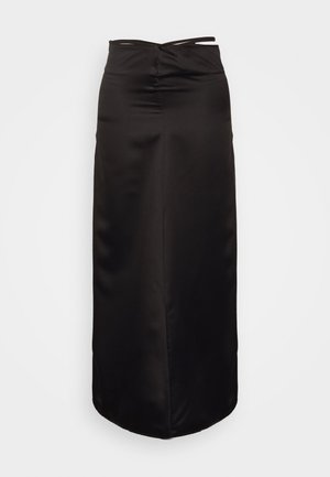 LONG SKIRT WAIST STRAP - Maksi sijonas - black