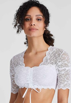 Nina von C. DIRNDL HALBARM - Blouse - Weiß