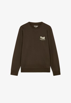 Wrangler, GRAPHIC CREW - Суитшърт - chocolate torte