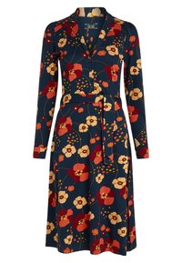 King Louie Damen Blusenkleid Mina Dress - Polkadot Midi Twirl