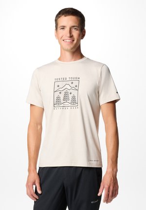 HIKE BACK GRAPHIC SS TEE - T-Shirt print - dark stone heater