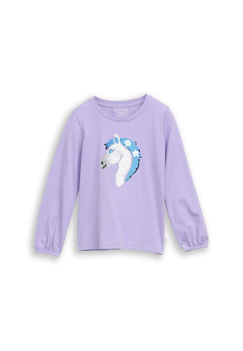 TOM TAILOR TOM TAILOR T-SHIRT LANGARMSHIRT MIT WENDEPAILLETTEN - Long ...