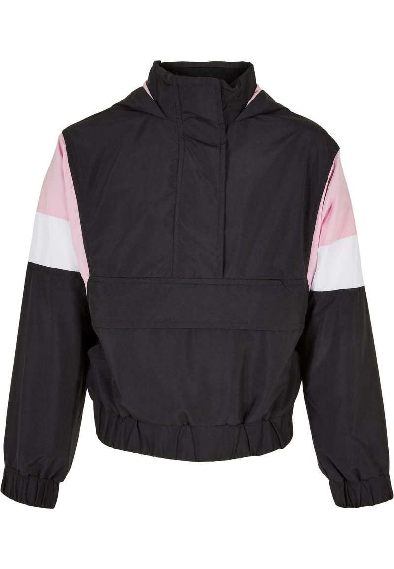 Urban Classics - LIGHT 3-TONE - Vetrovka - black girlypink white, Zväčšiť