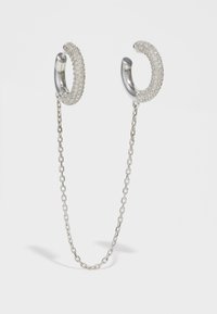ENCRUSTED MINI LOOPHOLE SINGLE PIECE - Pendiente individual - silver-coloured