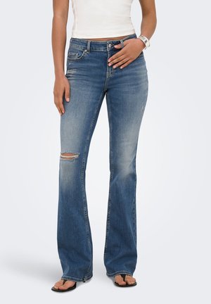 ONLY ONLBLUSH MID FLARED DES DNM DOT119 - Jean flare - medium blue denim