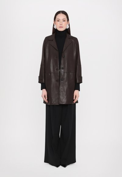 WEEKEND MaxMara PETRA - Kožená bunda - chocolate
