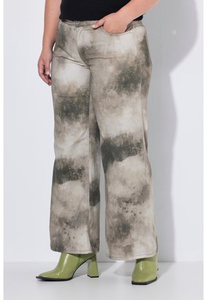 MIAMODA JEANS, WIDE LEGS, PRINT, 5-POCKET - Broek - soft granite