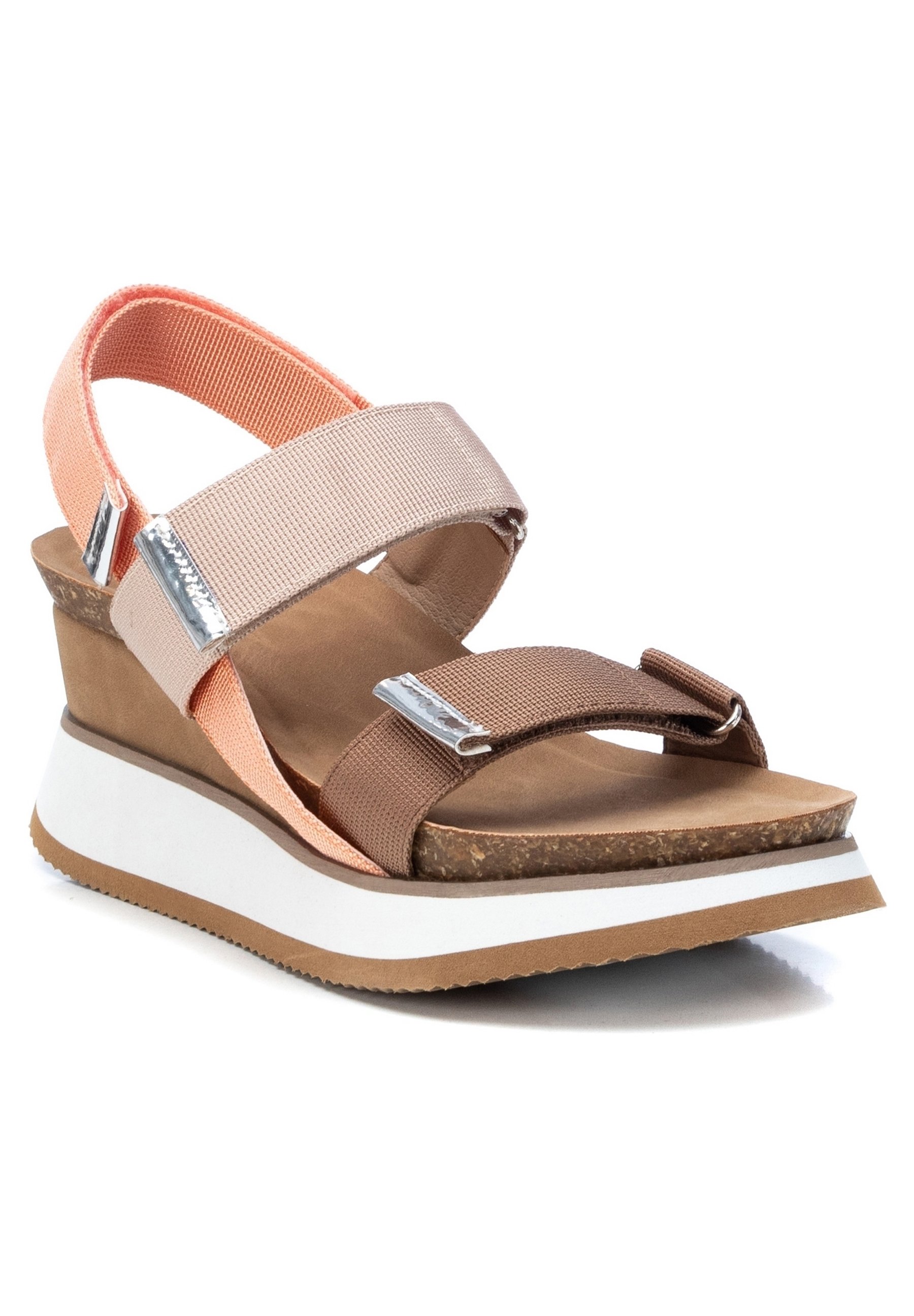XTI Sandalias de cuña - coral/marrón - Zalando.es