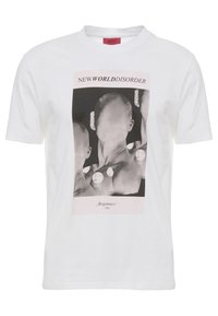 HUGO Triko s potiskem - white