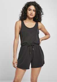 Urban Classics - LADIES SHORT SLEEVELESS MODAL JUMPSUIT - Jumpsuit - black Miniatuurafbeelding 1