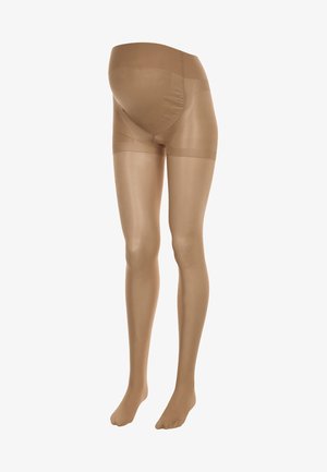 Transparante, huidkleurige panty’s met een gladde textuur, voorzien van een control-top voor ondersteuning en een verstevigde teen.