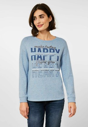 COSY MIT FRONTPRINT - Long sleeved top - blau