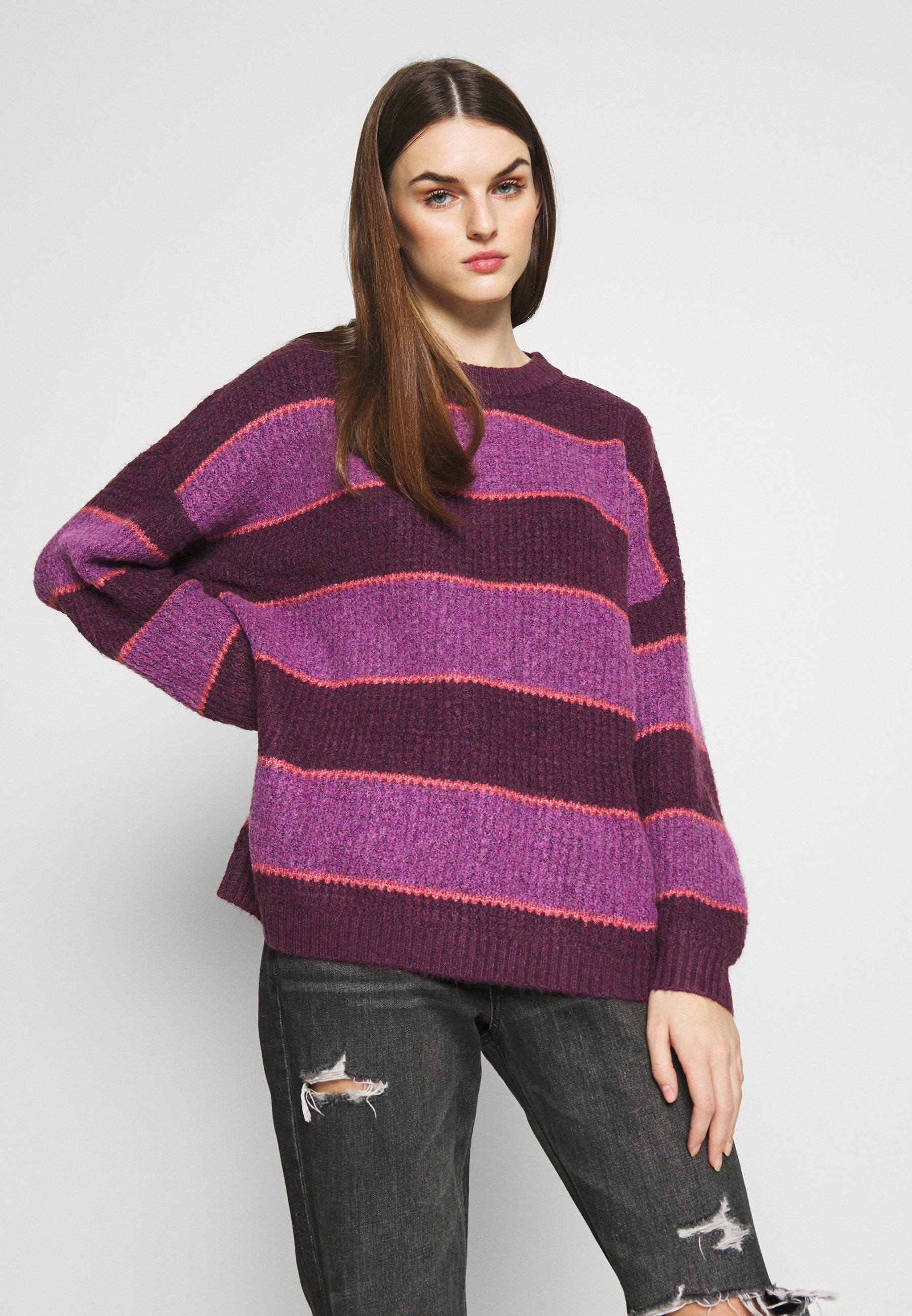 ae striped jegging pullover