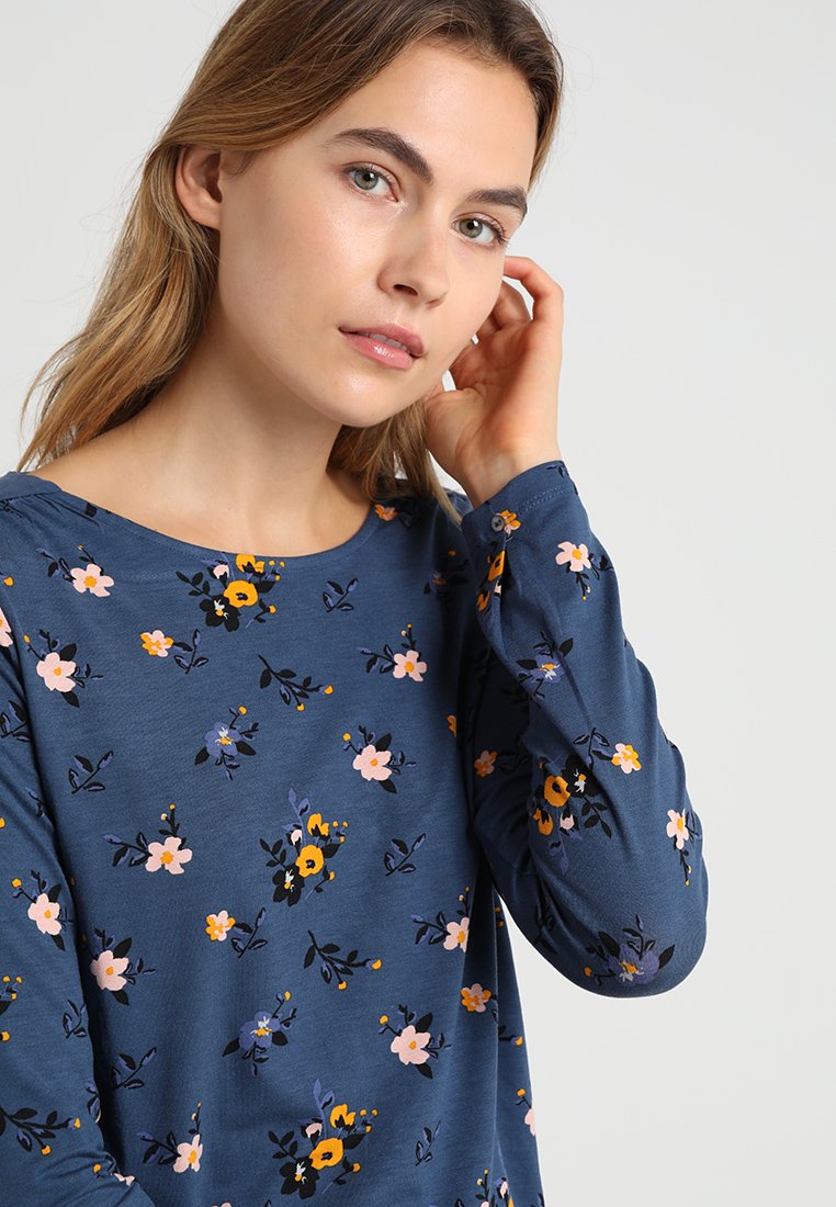 Masrin Maglietta Donna Con Stampa Piuma – Scollo Rotondo, Maniche Corte, Casual, Tinta Unita, Mix Cotone - 2