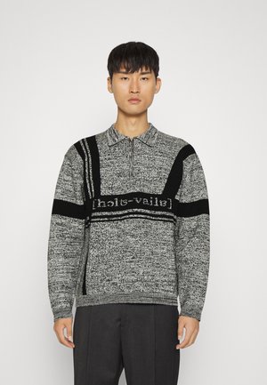 BROOKLYN ZIP POLO - Jersey de punto - black mix