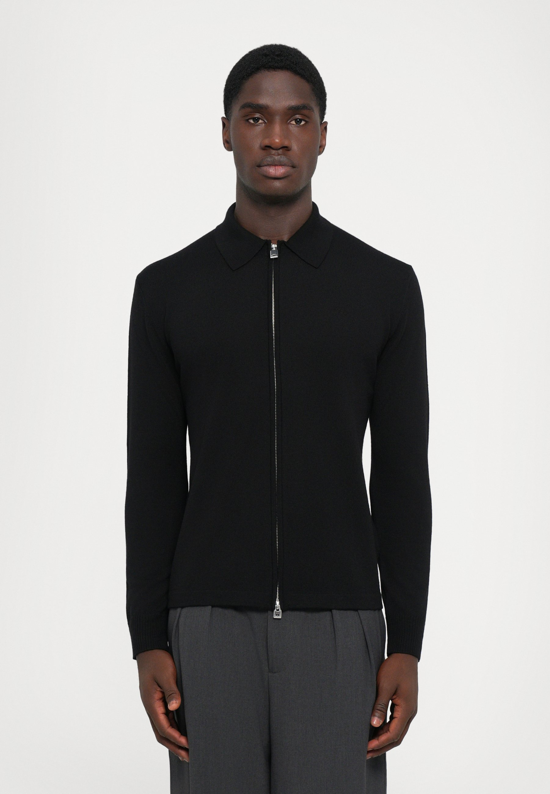 J.LINDEBERG KALEB ZIP - Cardigan - black - Zalando.co.uk