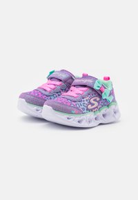 Skechers HEART LIGHTS - Sapatilhas - lavender/aqua/pink