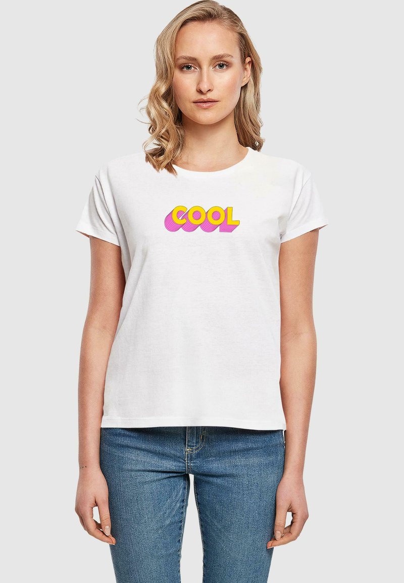 Merchcode WORDING - COOL BOX - T-shirts print - white