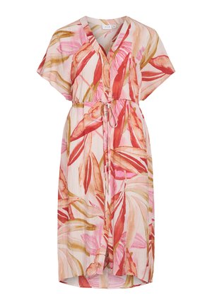 VILA, VILIMIA PRI V-NECK S/S MIDI DRESS/PB - Jurk - fiji floweraop:ola