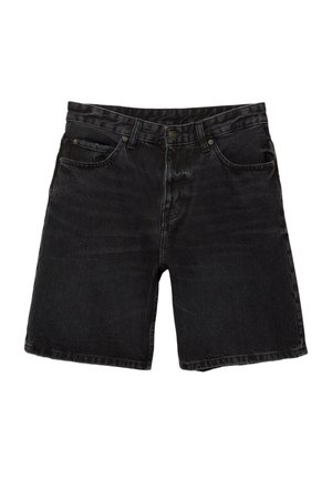 PULL&BEAR STANDARD - BERMUDA - Kratke hlače iz džinsa - mottled black