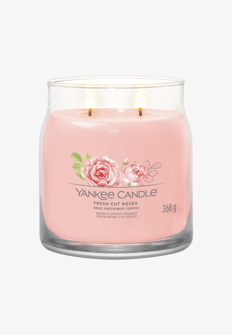 Yankee Candle SIGNATURE MEDIUM JAR FRESH CUT ROSES - Duftkerze - pink/nicht definiert