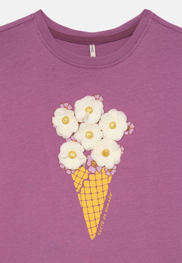 KMGCREAM LIFE PRINTED TEE - Print T-shirt - argyle purple2