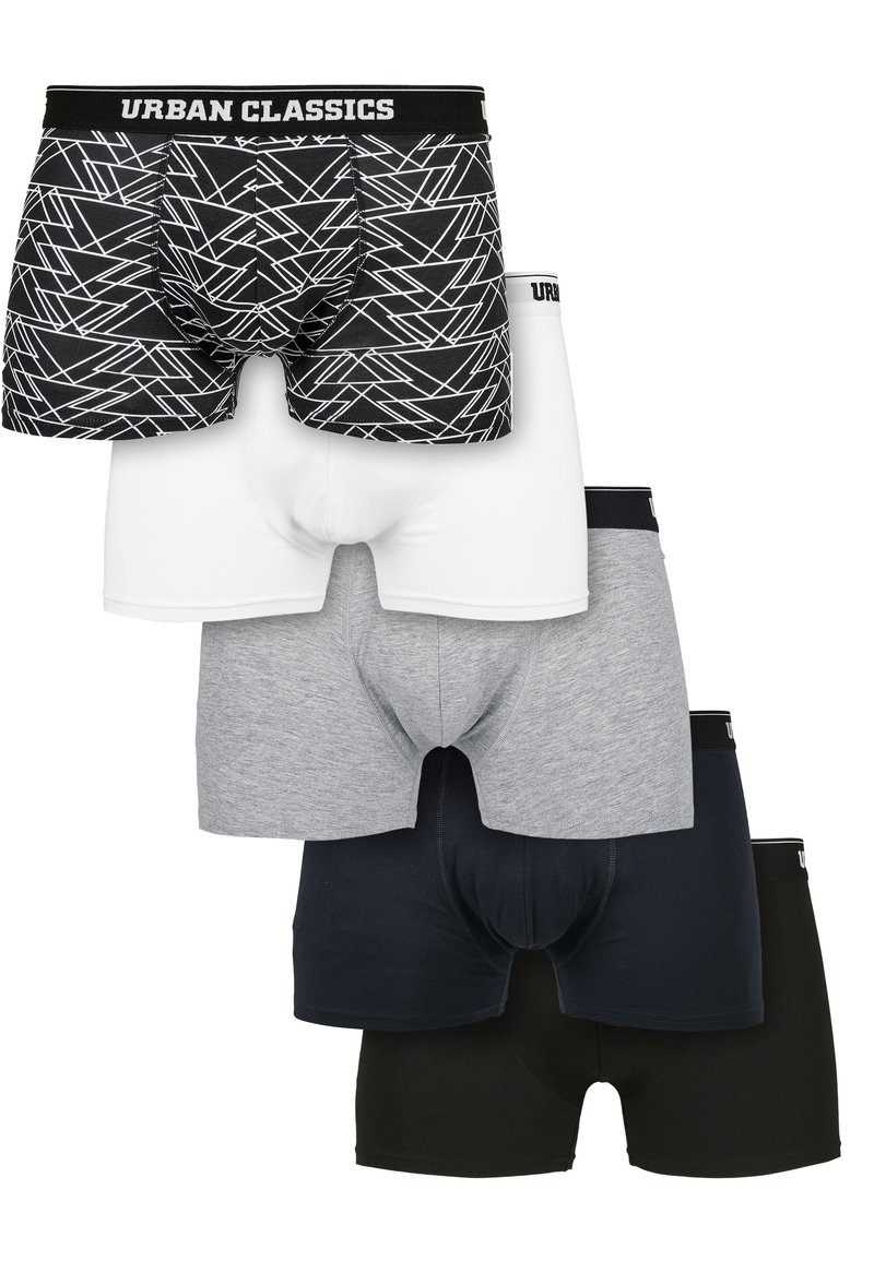 Urban Classics 5 PACK - Bokserbriefs - tron aop white grey navy+black