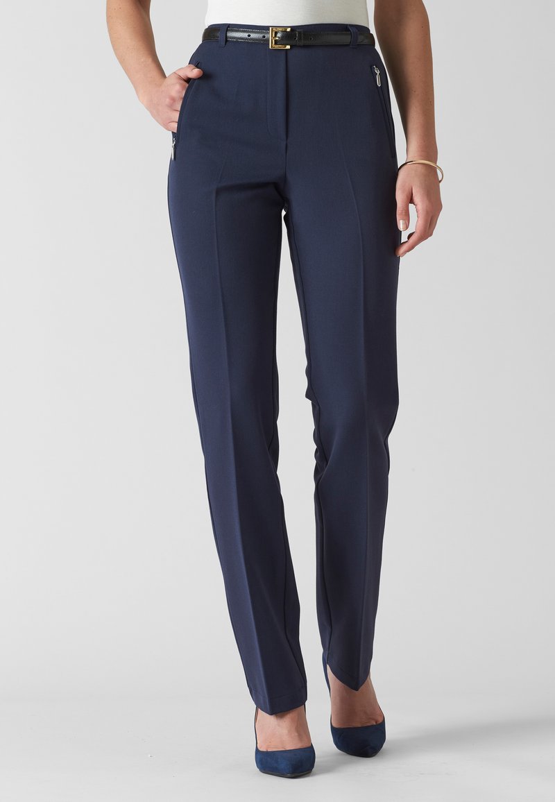Promod LARGE ET FLUIDE - Pantalon classique - bleu