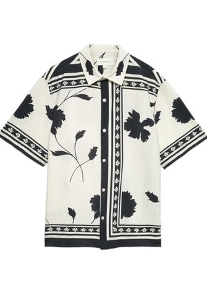 Marks & Spencer, FLORAL SHORT SLEEVE SHIRT - Shirt - black mix