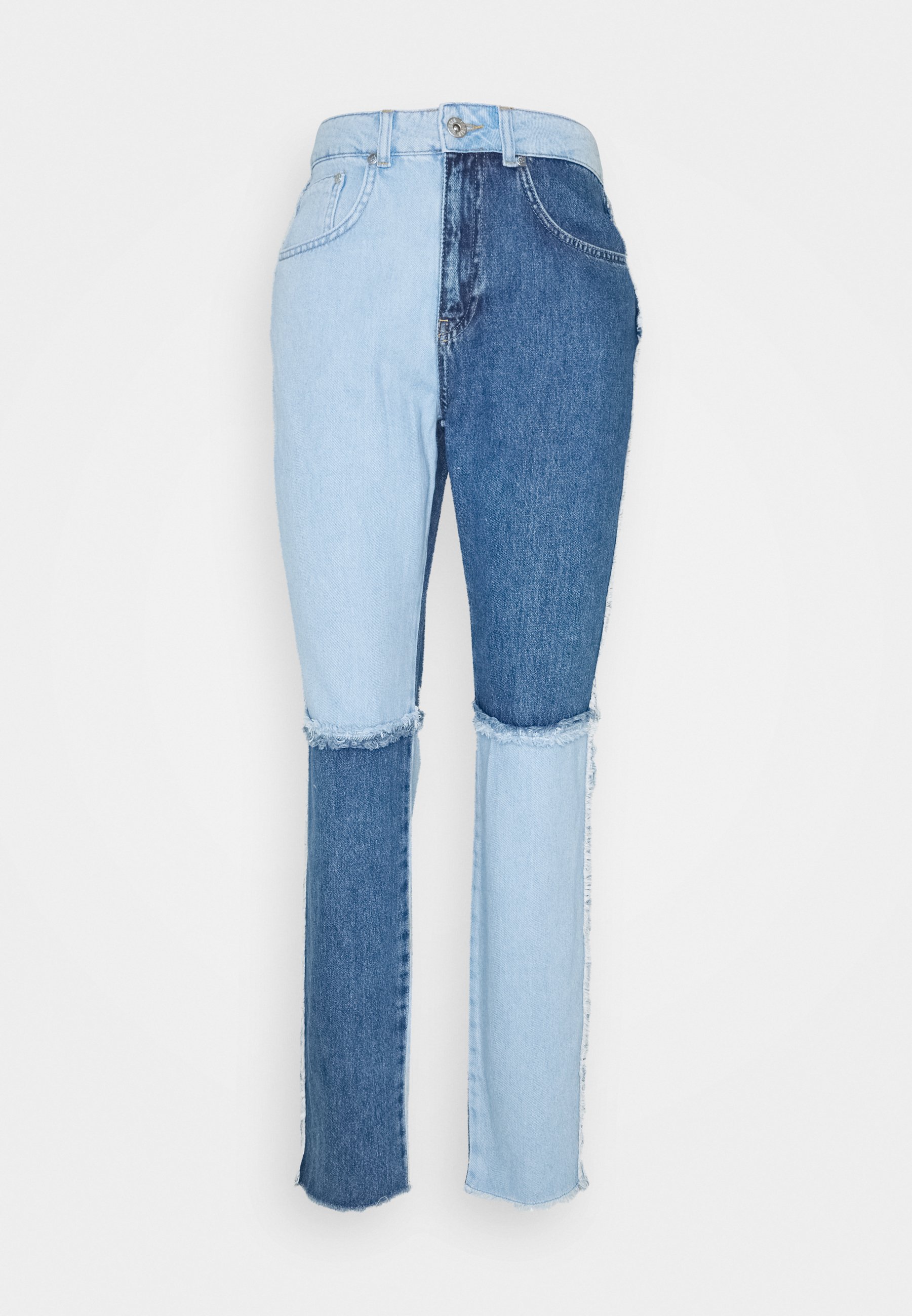 The Ragged Priest Quarter Panel Mom Jeans Slim Fit Blue Blau Zalando De
