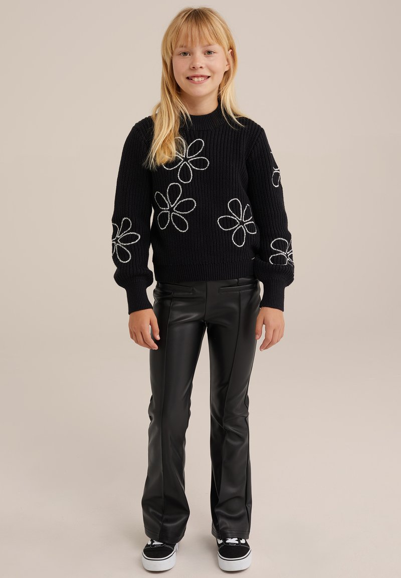 WE Fashion Stickad tröja - black