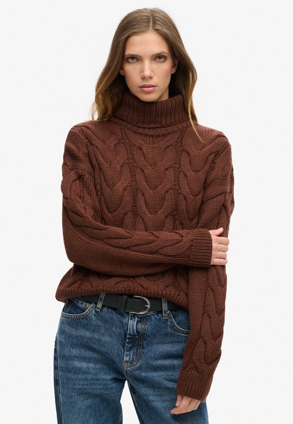 CHAIN CABLE POLO - Strickpullover