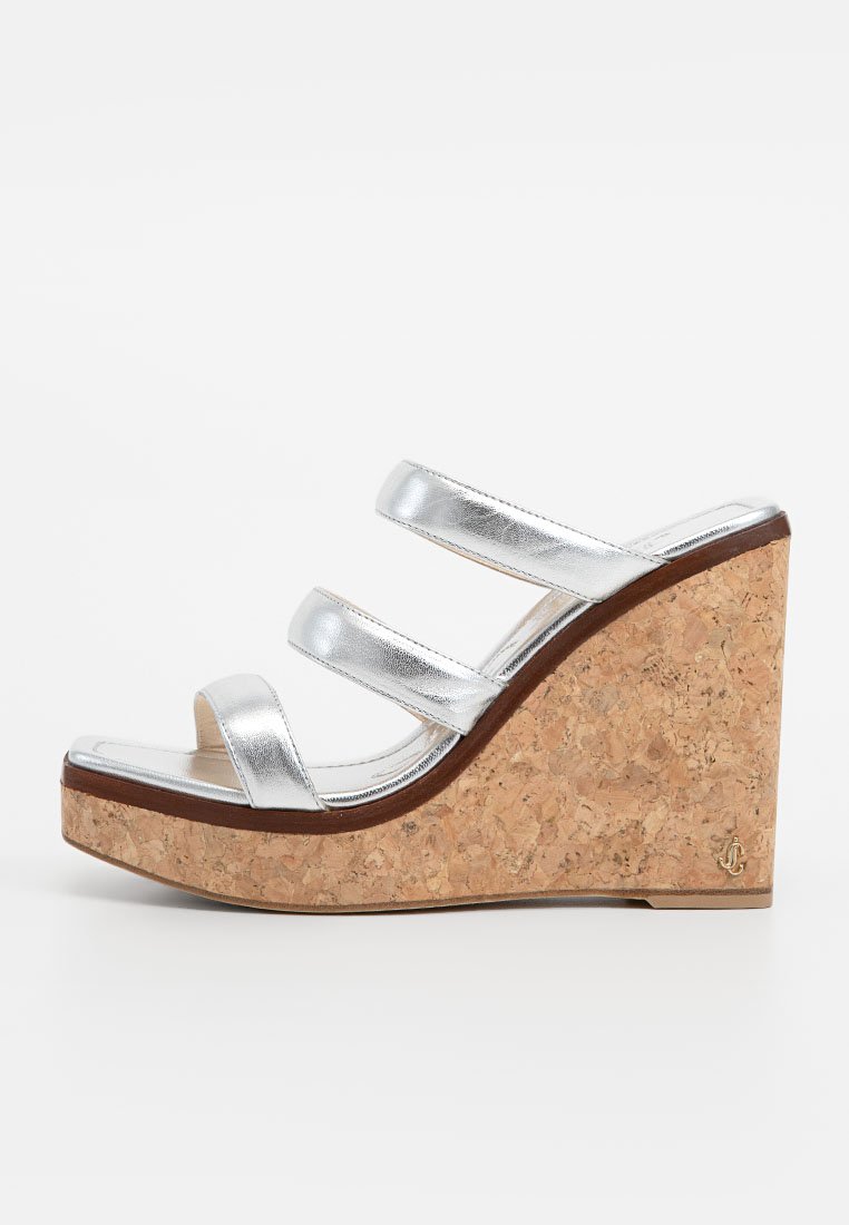 Jimmy Choo Muiltjes met hak zilverkleurig