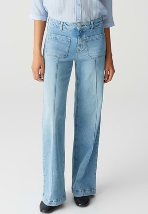 MID RISE LONG PALAZZO FIT - Jeans baggy - light pacific blue