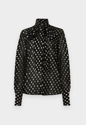 BIANCA BOW SHIRT - Cămașă - black/gold-coloured