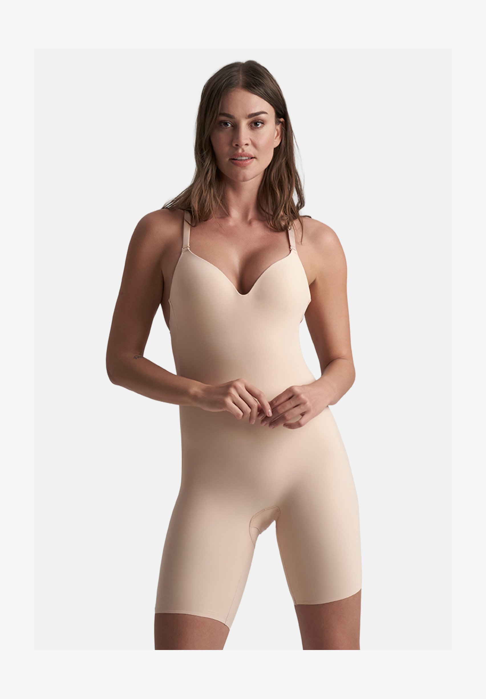 Bye Bra Powermesh Slip Modellante A Vita Alta - Controllo Elevato, Doppio Strato, Cavallo In Cotone, Beige/Nero/Marrone, S-XXL