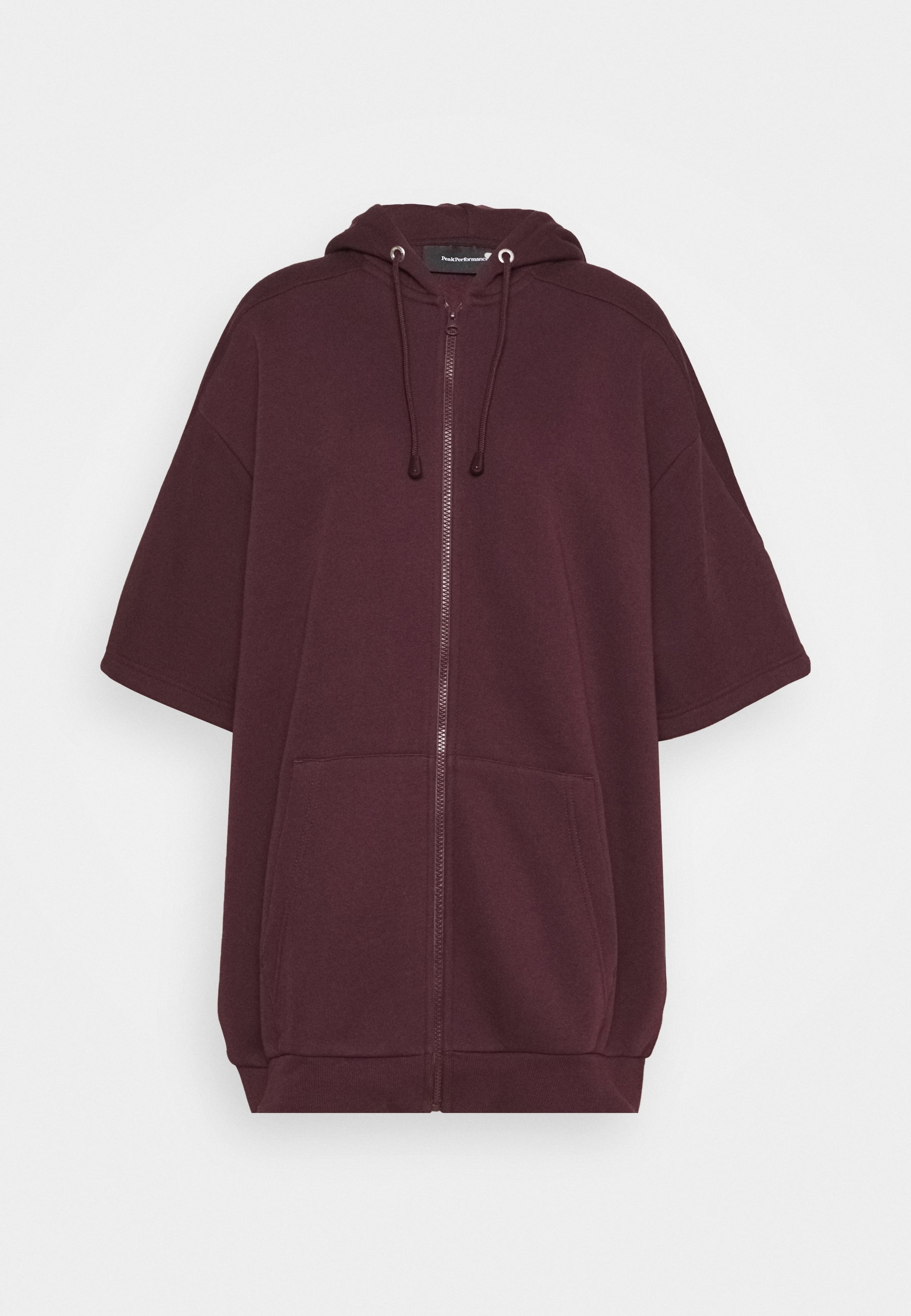BOUNCE ZIP HOOD Huvtröja med dragkedja mahagony BOUNCE ZIP HOOD Huvtröja med dragkedja mahagony